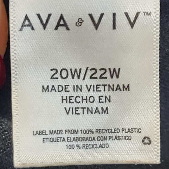 AVA & VIV Plus Sizr Black High-Waisted Bikini Bottom 20W/22W - Picture 2 of 8